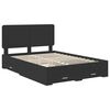vidaXL Bedframe met hoofdeinde Zwart 160 x 200 cm Bewerkt hout