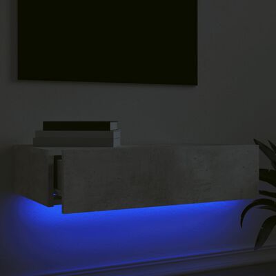 vidaXL Tv-meubel met LED-verlichting 60x35x15,5 cm betongrijs