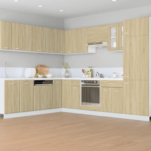 vidaXL Koelkast Lyonkast Lyon 60x57x207 cm bewerkt hout sonoma eikenkleurig