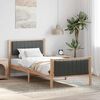 vidaXL Bedframe Bruin en donkergrijs 90 x 190 cm Massief grenenhout