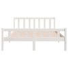 vidaXL Bedframe massief hout wit 150x200 cm