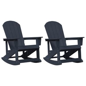vidaXL Adirondack Schommeltjes 2 pcs Marineblauw HDPE
