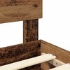 vidaXL Bedframe met hoofdeinde Oudhout 140 x 190 cm Bewerkt hout