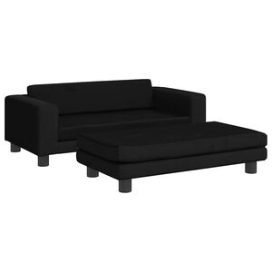 vidaXL Hondenmand met verlengstuk 100x50x30 cm fluweel zwart