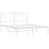 vidaXL Bedframe met hoofdbord metaal wit 120x190 cm