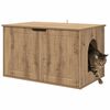 vidaXL Kattenhuis Ambachtelijk eiken 85 x 55 x 50,5 cm Bewerkt hout