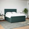 vidaXL Boxspring met matras fluweel donkergroen 180x200 cm