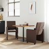 vidaXL Dining Stoelen met Wielen 2 pcs Bruin 57 x 66 x 94 cm Kunstleer
