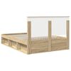 vidaXL Bedframe met hoofdeinde Sonoma 160 x 200 cm Massief grenenhout