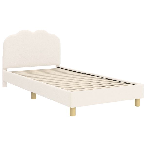 vidaXL Bedframe voor kinderen met hoofdbord Cr&egrave;me 80 x 200 cm