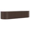 vidaXL Plantenbak 322x100x68 cm gegalvaniseerd staal bruin