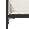 vidaXL Tuinstoelen 4 st met kussens poly rattan zwart