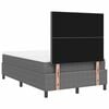 vidaXL Boxspringbed Lichtgrijs en wit. 120 x 190 cm Katoen Stof