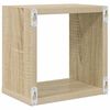 vidaXL Wandschappen kubus 4 st 22x15x22 cm sonoma eikenkleurig