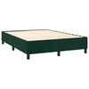 vidaXL Boxspring met matras fluweel donkergroen 120x200 cm