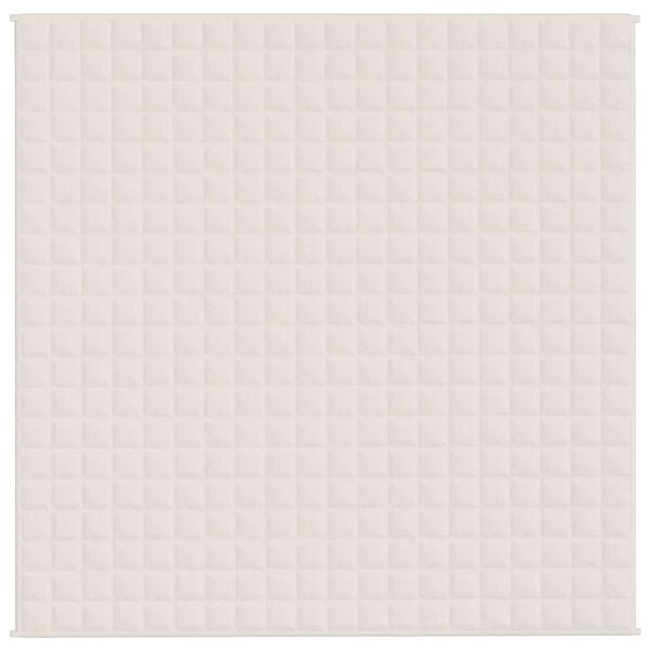 vidaXL Verzwaringsdeken 200x200 cm 9 kg stof lichtcrèmekleurig