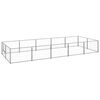 vidaXL Hondenkennel 10 m&sup2; staal zilverkleurig