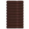 vidaXL Handdoeken FROGN 10 st 100x200 cm 360 g/m&sup2; bruin