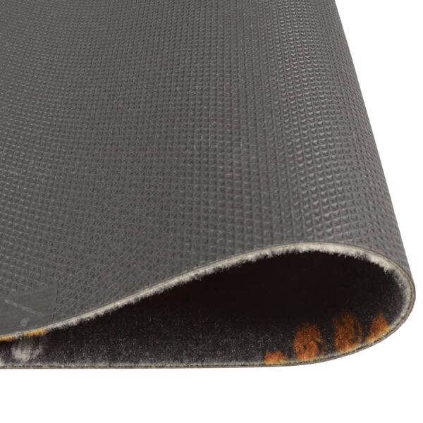 vidaXL Keukenmat wasbaar potenprint 60x300 cm fluweel