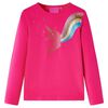 Kindershirt met lange mouwen 116 felroze