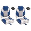 vidaXL 4-delige Bootstoelenset met hoge rugleuning inklapbaar