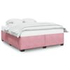 vidaXL Bedframe fluweel roze 200x200 cm