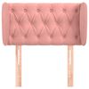 vidaXL Hoofdbord met randen 83x23x78/88 cm fluweel roze