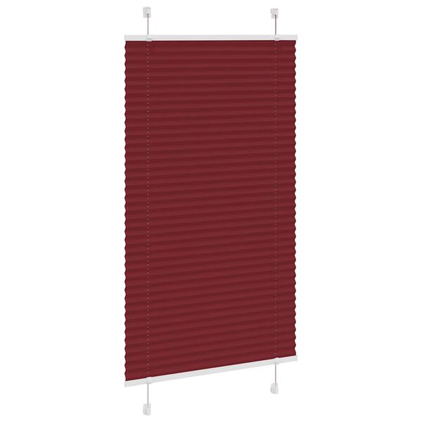 vidaXL Pliss&eacute; rolgordijn 80x100 cm stofbreedte 79,4 cm bordeauxrood