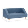 vidaXL Hondenbank 95x63x39 cm linnen blauw