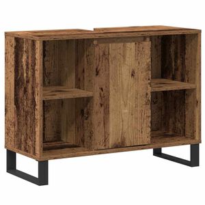 vidaXL Badkamer Kast Oud Hout 80 x 33 x 60 cm Bewerkt hout