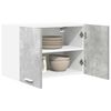 vidaXL Hangkast Beton Grijs en Wit 60 x 31 x 40 cm Bewerkt hout