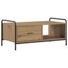 vidaXL Salontafel Artisanaal eiken 90 x 49 x 41 cm Bewerkt hout