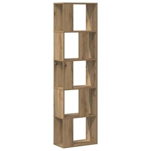 vidaXL Boekenkast 5-laags 45x23,5x162,5 cm hout artisanaal eikenkleur