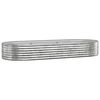 vidaXL Plantenbak 249x100x36 cm gegalvaniseerd staal zilverkleurig
