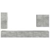 vidaXL TV Wandkast Set Wandgemonteerd 6 pcs Beton Grijs