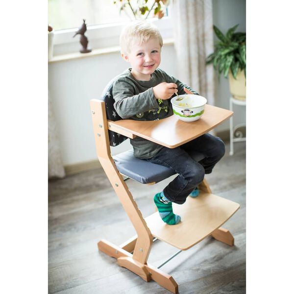 tiSsi Zitkussen voor kinderstoel sterren antracietkleurig