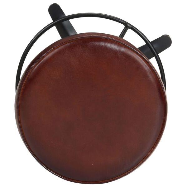 vidaXL Barkrukken 2 st 52 cm echt leer