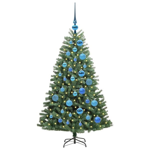 vidaXL Kunstmatige Inklapbare Kerstboom Groen 120 cm PVC en Metaal