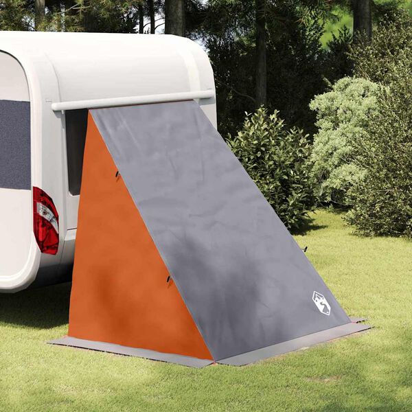 vidaXL Achterkleptent met dak Grijs en Oranje 190 x 150 x 185 cm taft