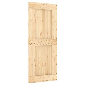vidaXL Schuifdeur NARVIK Naturel en Zwart 85 x 210 cm (213,5 cm)