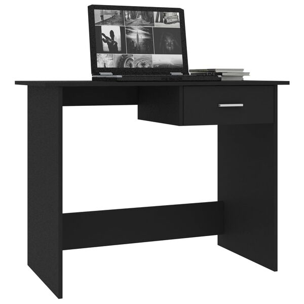 vidaXL Bureau 100x50x76 cm bewerkt hout wit