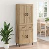 vidaXL Hoge kast met lade 2 pcs Artisan Eiken Bewerkt hout