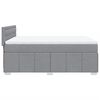 vidaXL Boxspring met matras stof lichtgrijs 140x190 cm