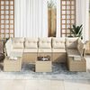 vidaXL Tuin Sofa Set met kussen 8 pcs Beige en Cr&egrave;me poly rattan