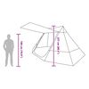 vidaXL Camping Tent met dak Grijs en Oranje 482 x 360 x 227 cm taft