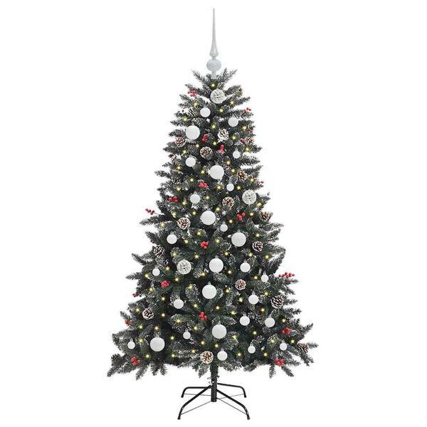 vidaXL Kunstkerstboom met 150 LED Groen 150 cm PVC en Plastic en Staal