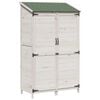 vidaXL Tuinschuur Wit 106 x 56 x 176,5 cm Massief Vurenhout