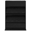 vidaXL Tijdschrift Rek Zwart Eiken 70 x 41 x 96 cm Bewerkt hout