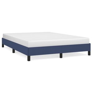 vidaXL Bedframe zonder matras stof blauw 140x190 cm
