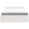 vidaXL Bed met lades en matras massief grenenhout wit 160x200 cm